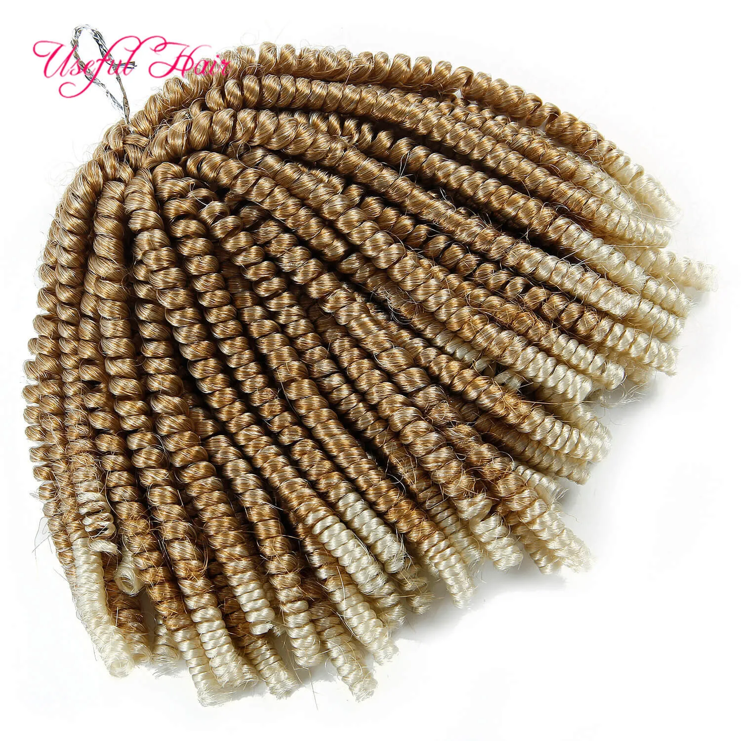 extensions de cheveux pré tiwsted trois tons ombre brun printemps torsion crochet tresses extensions de cheveux ombre blonde cheveux pleins d'entrain bouclés avec marley