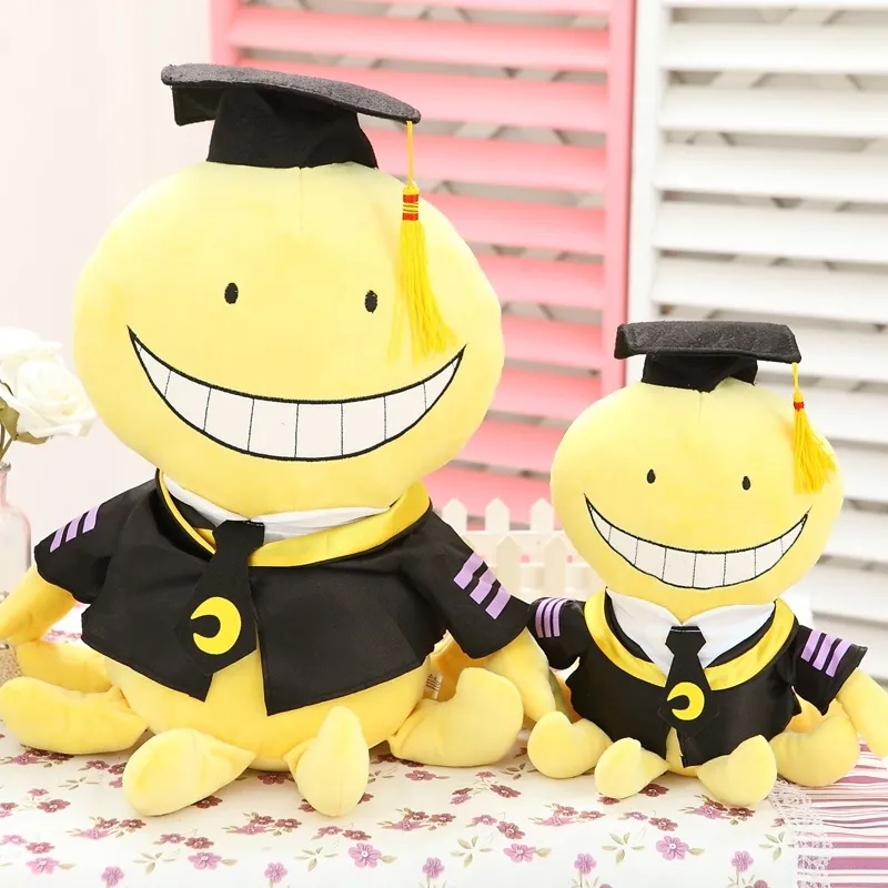 Bläckfiskmord klassrum koro sensei plysch leksak söt docka fest gåva m 30 cm och l 45cm9235487