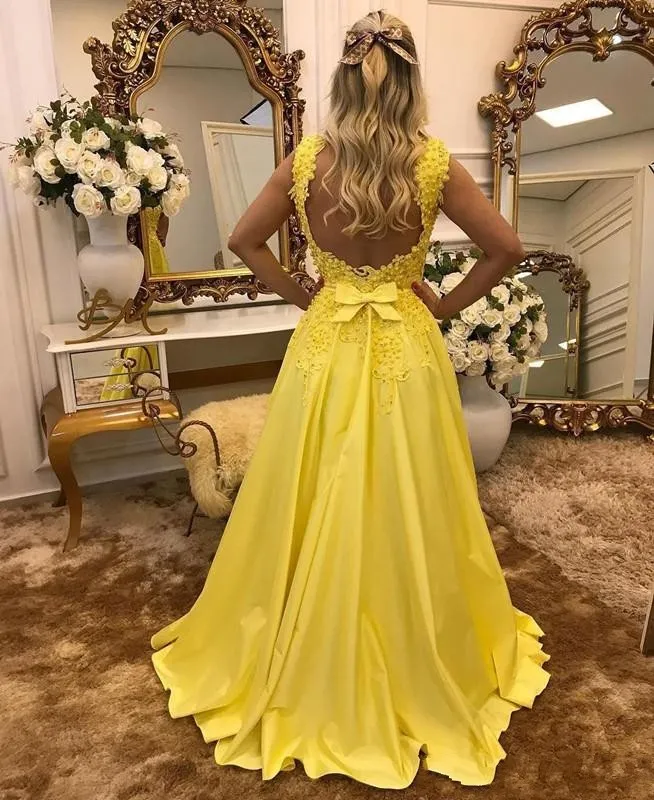 knee length dresses for ladies Plus Size Neon Yellow Lace Open Back Mini Dress main image 0