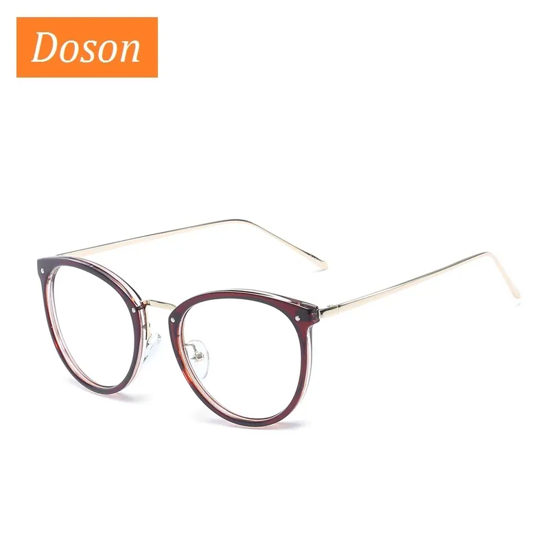 Wholesale-Fashion Round Vintage Eyeglasses Frame For Women Men Unisex Clear Lens RMyopic Optical Glasses Big Frames Female Patterned