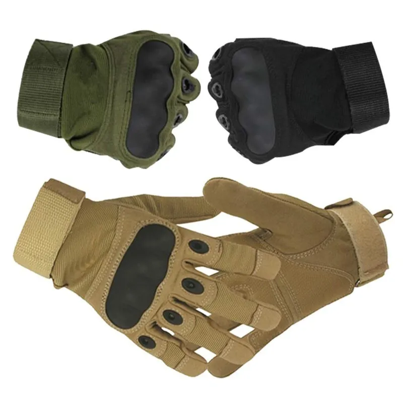 Sport Outdoor Tactical Army Gloves Airsoft Shooting Bicycle Combat Fingerless Paintball Hard Carbon Knuckle Full Finger Cycling Gloves