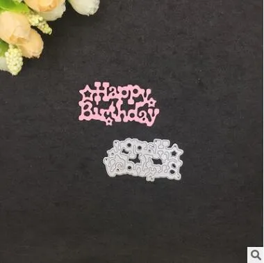 Mutlu Doğum Günü Davetiyesi Kartı Metal Kesme Scrapbooking Albümü Düğün Kartı Yapma Kağıt Kabartma Klasör Kağıt Kart Kalıp Yapma