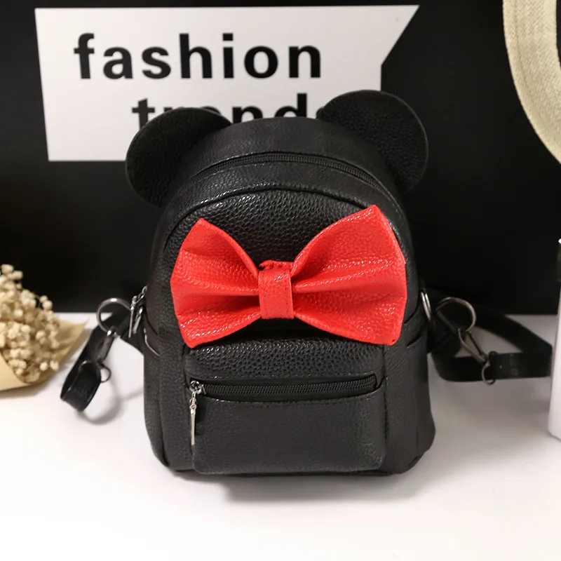 4 Styles Sac Dos PU Cuir Mini Sac Fille Sac Dos Sweet Bow