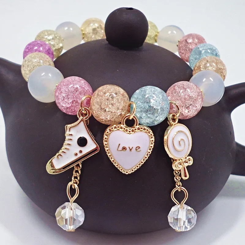 AIYANISHI Perlen Armbänder für Frauen Kristall Stretch Perlen Armband Design Gebetskette Armband für Mädchen