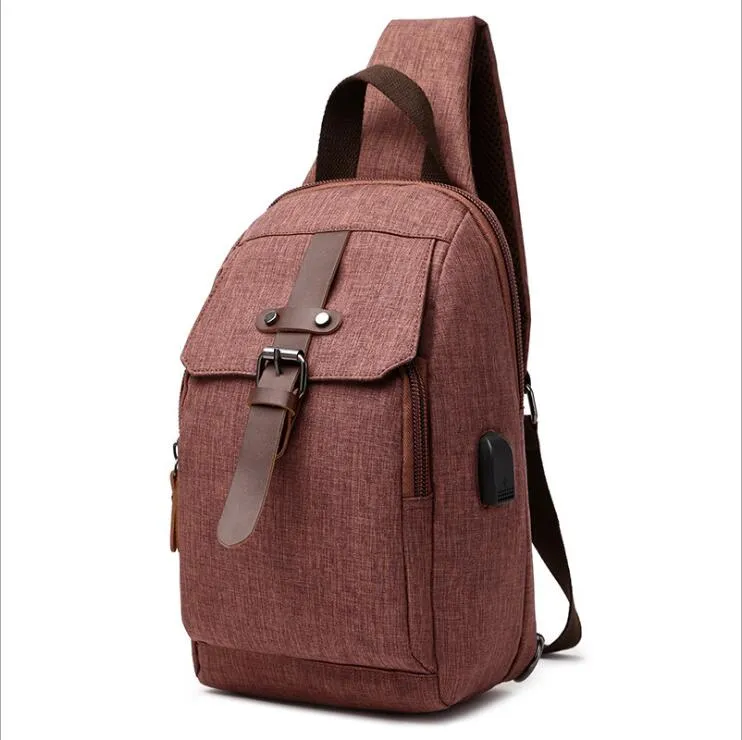 HBP brauner Rucksack-Stil, Reisegepäcktasche, einzelner Riemen, einfarbig, spritzwassergeschützter Rucksack für Mittelschüler