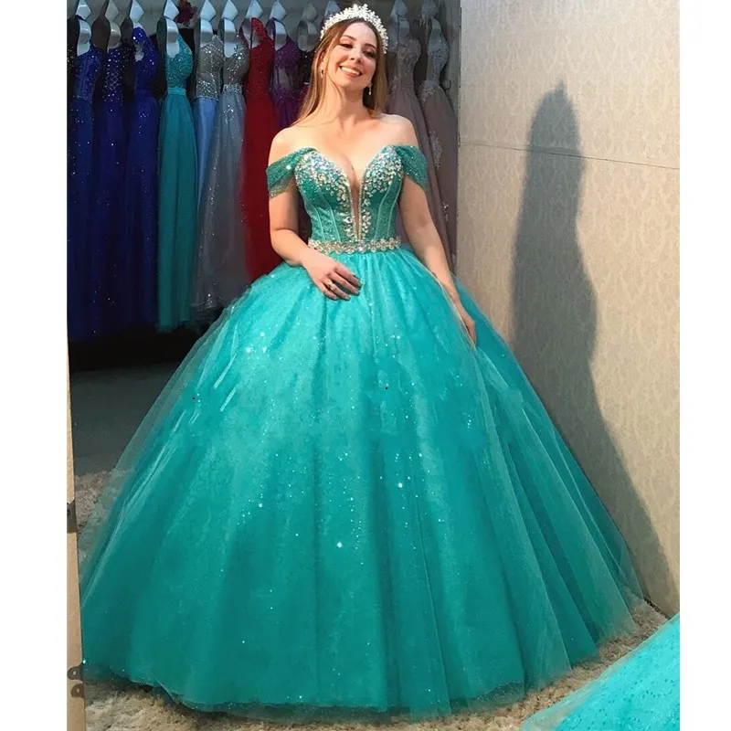 Vestidos de xv verde turquesa cheap