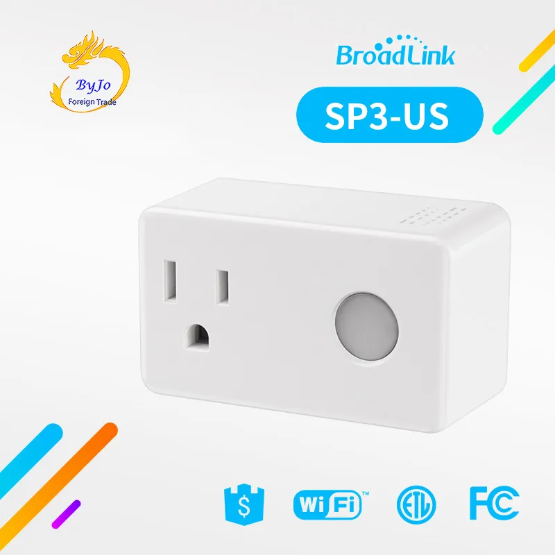Broadlink SP3 Smart Plug Socket Timer Switch Smart Home Controller WiFi Control Wireless Power Socket Plug for ALexa Google