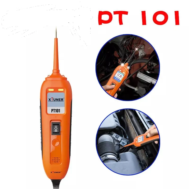 XTUNER PT101 testeur de Circuit 12 V/24 V testeur de batterie de voiture sonde d'alimentation cc/AC outil de diagnostic du système électrique Scanner OBD2