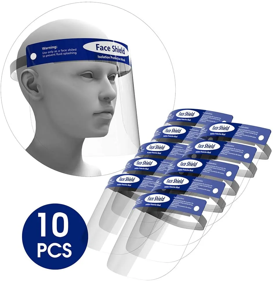 Safety Face Shield Visor,Transparent Full Face Isolation Masks