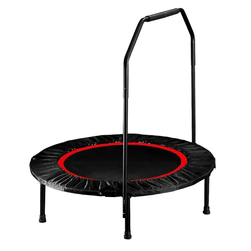 Mini Trampoline pliable Fitness Rebounder avec poignée en mousse Trampoline d'exercice de saut pour enfants adultes intérieur maison jouer