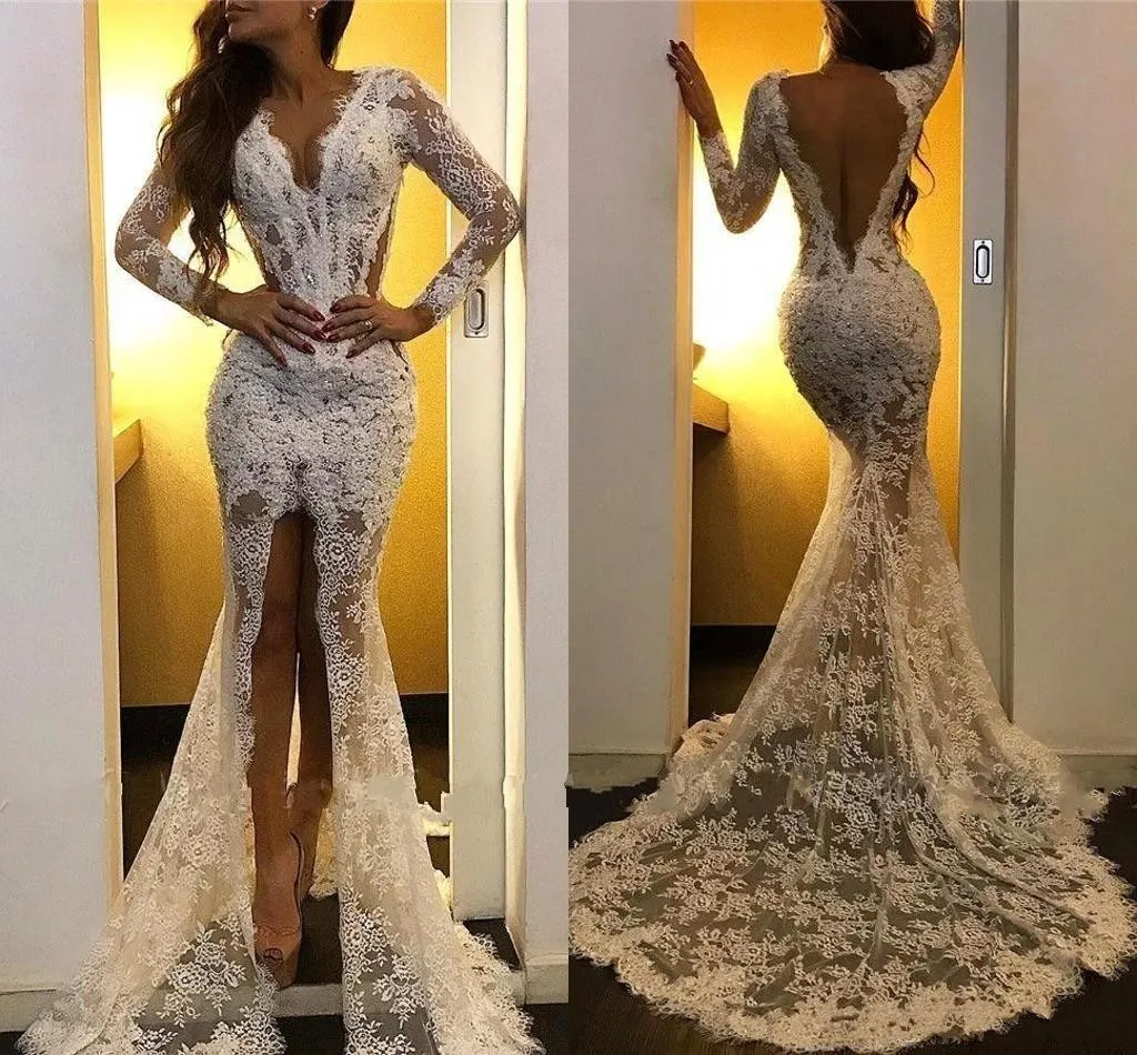 Vestido de renda sales comprido