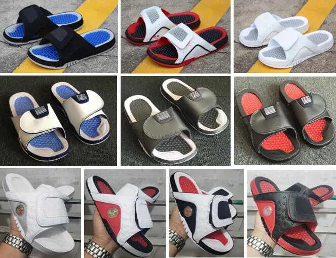 Sandals Hydro 4 Bred 5s 13s 12s Slippers Men With Box Wholesale Free shipping Red Black White