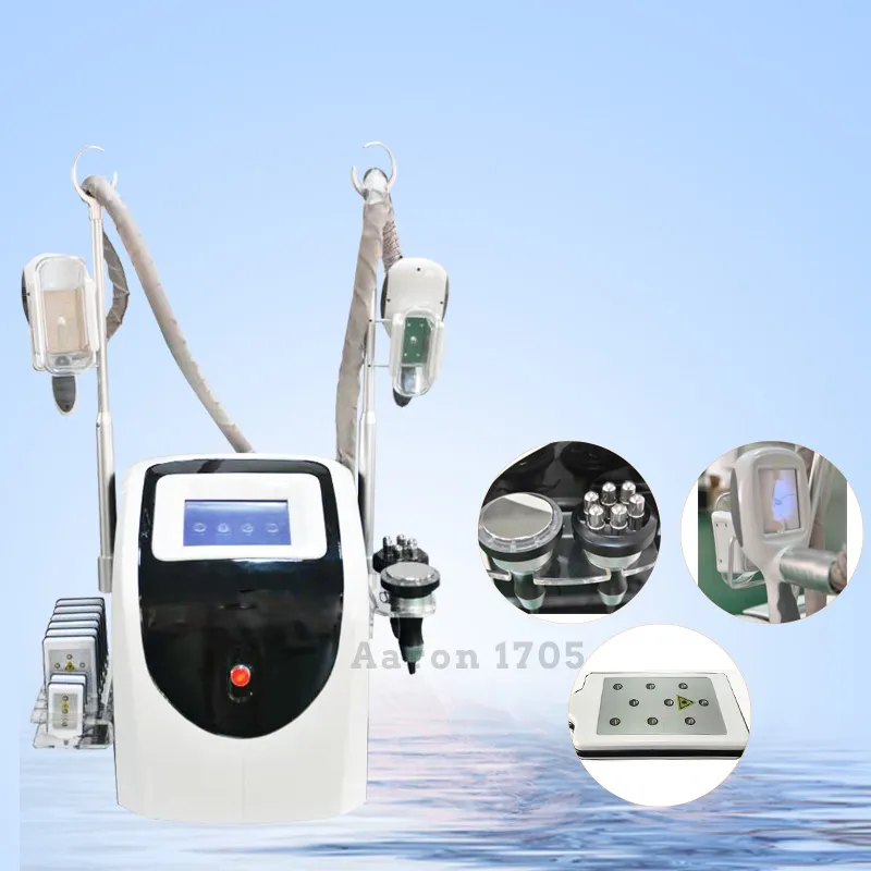 Alta qualità Cryo Body Sculpting Cryolipolysis Macchina dimagrante Cavitazione Radio Frenquency 8 Pad Laser Lipo Fat Freeze Macchina dimagrante