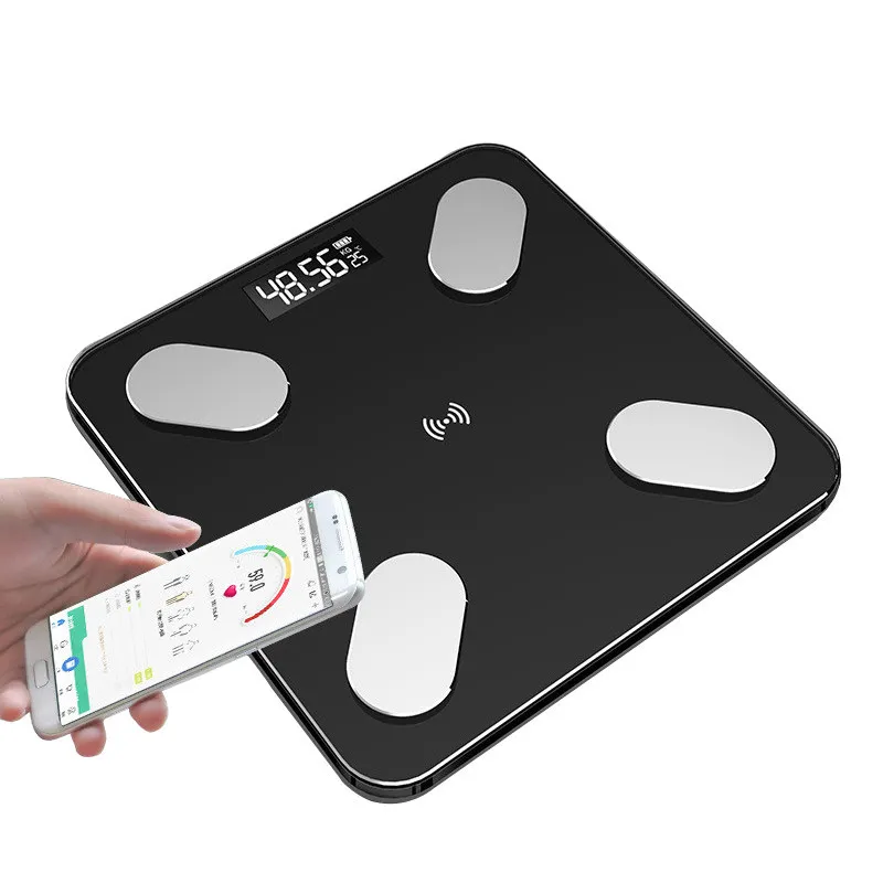 Electronic Weighing Scales Body Fat Scale Household Body Health Scale Tempered Glass Scales Accurate li pin cheng Battery-Weight Scale