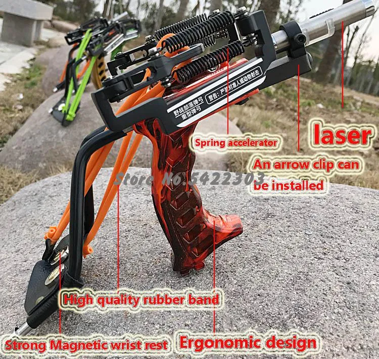 Fronde de chasse professionnelle en acier inoxydable avec billes et accessoires de pêche lance-pierre catapulte chasse en plein air Caza