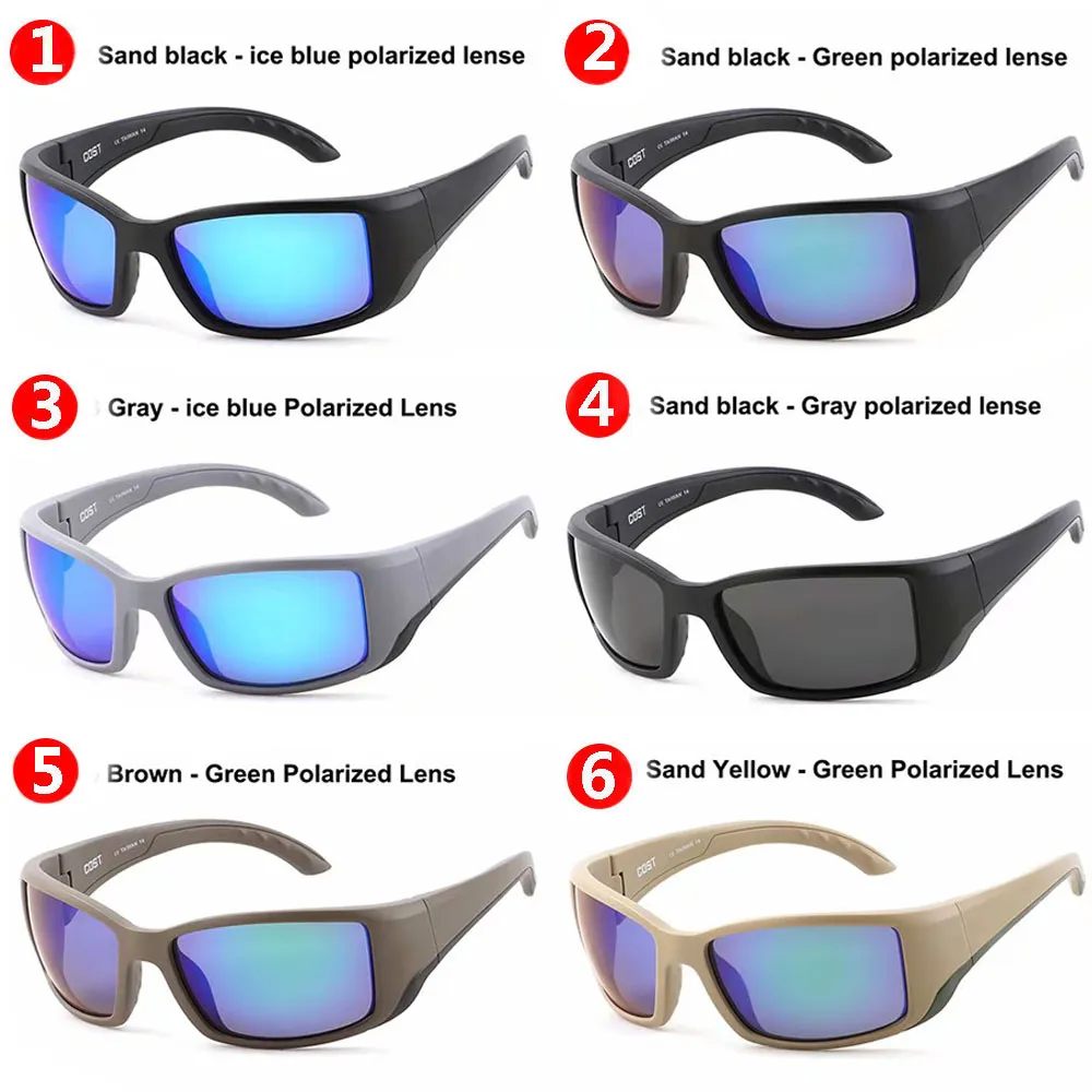 TR90 polarizada Marca Designer Sunglasses Homem e mulheres de luxo óculos polarizados Praia Espelho Poster Óculos Mar Óculos de Sol Surf pesca
