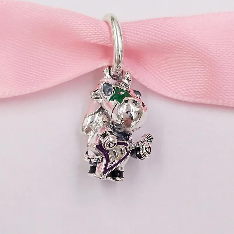 Andy Jewel 925 Sterling Silver Beads Bruno The Unicorn Punk Band Ciondola Charm Charms Adatto a gioielli in stile europeo Pandora Collana di bracciali