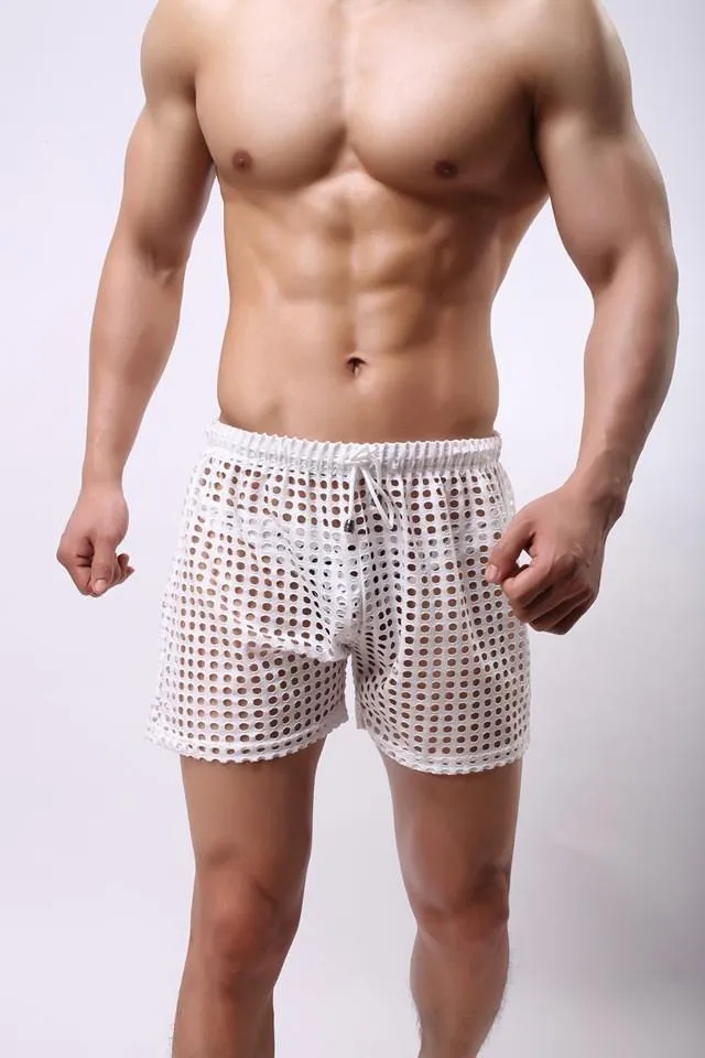 Mens Summer Mesh Shorts, Transparent Sheer Sleep Bottoms, Leisure Home  Wear, S L From Blueberry11, $12.69