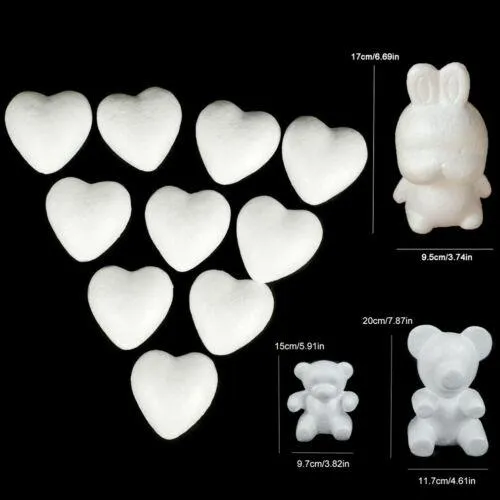 Bunny Bear Heart Modeling Polystyrene Styrofoam Foam Craft Diy Valentine Gift Creative Party Decoration Wedding Engagement257U