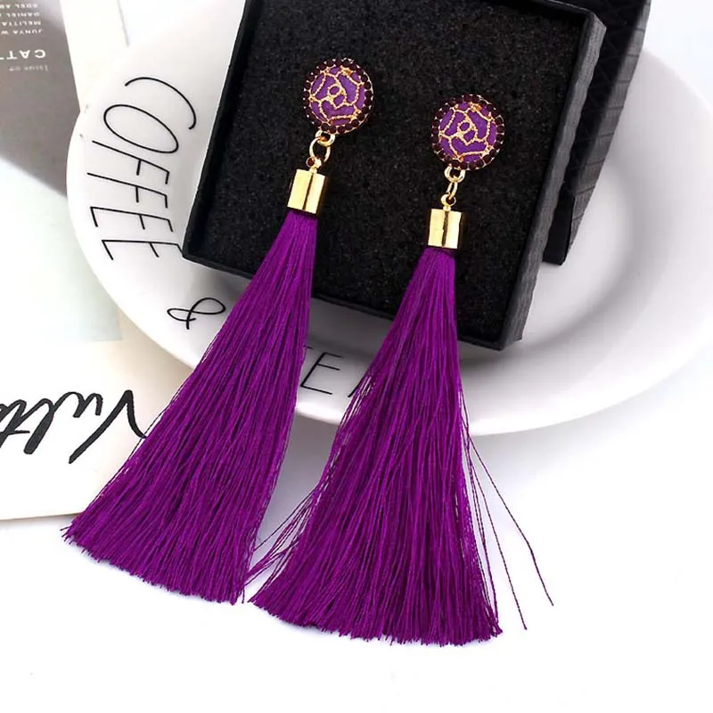 Flower Rose Tassel oorbellen Studs Kroonluchter Dangg gouden oorbellen vrouwen oorringen mode sieraden wil en zandgift