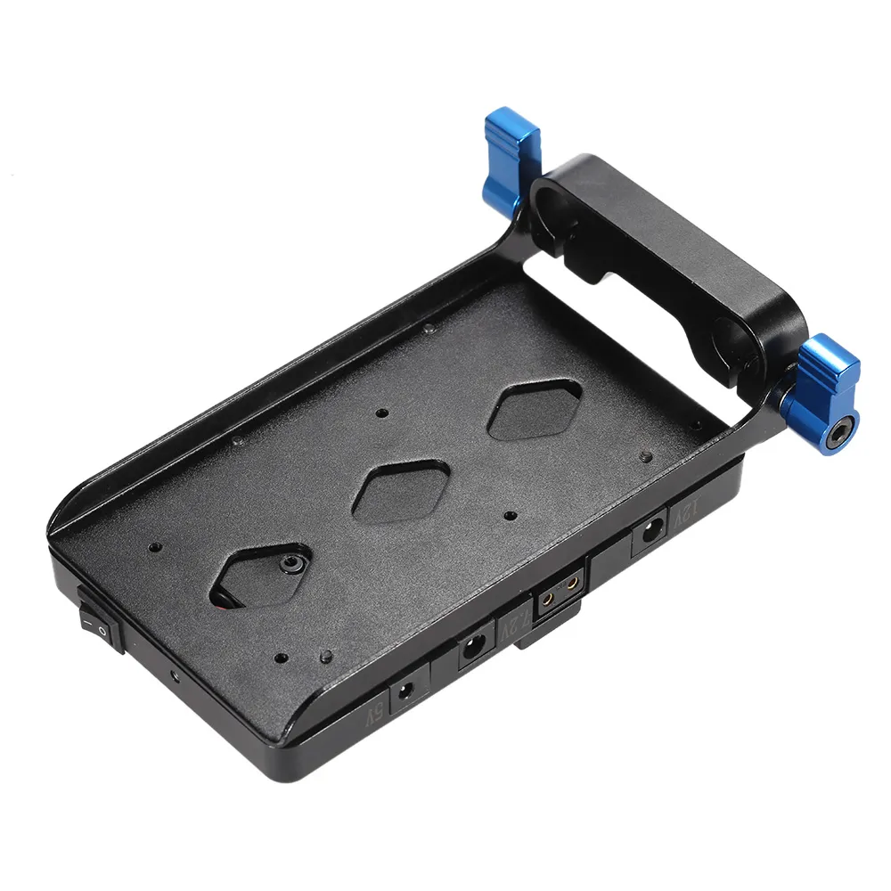 Freeshipping V placa de bateria E6 adaptador de bateria para Sony V-Mount Battery para Canon 5D2 5D3 DSLR RAG para BMCC BMPC com braçadeira de haste de 15mm