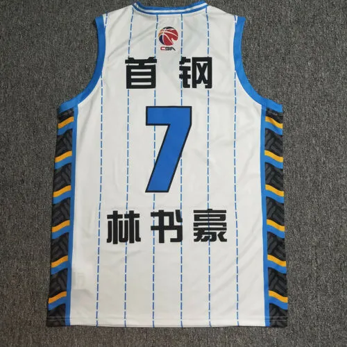 China Jeremy Lin #7 Beijing Basketball Jerseys Linsanity Taipei Linshuhao Print Custom Eventuellt namn nummer 4xl 5xl 6xl tröja