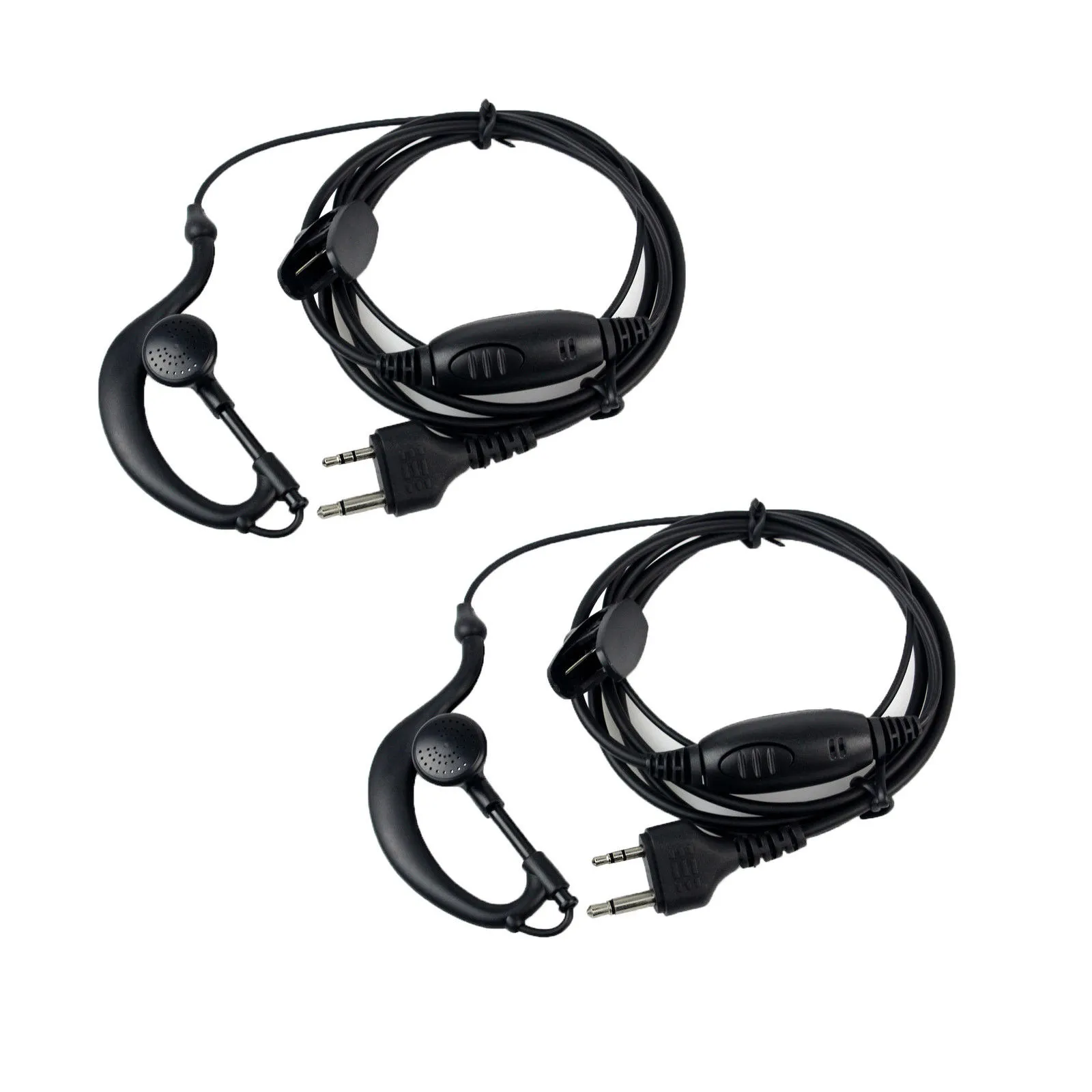 2PCS G-Form Earpiece Headset PTT MIC för Midland Walkie Talkie G5 / 6/7 / 8 LXT114