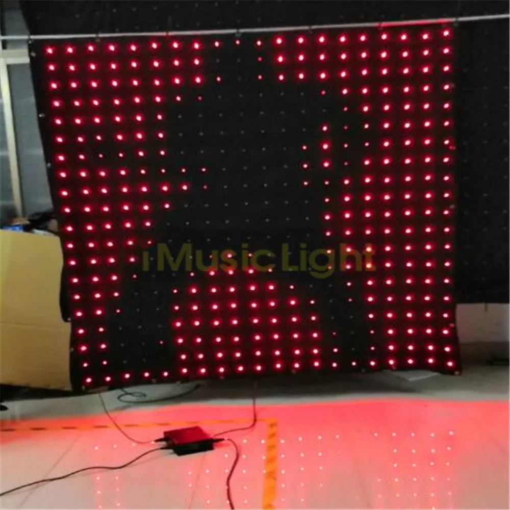 P10 2MX2M LED Vision Curtain Etap Efekty świetlne Wyświetlacz LED Curtain PC / DMX Controller