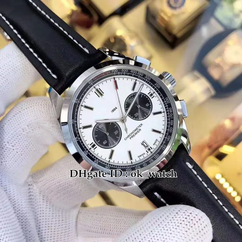 High Quality New 42mm Premier B01 AB0118A61C1P1 VK Quartz Chronograph Mens Watch Blue Dial Blue Leather Strap Gents Sport Watches 249M