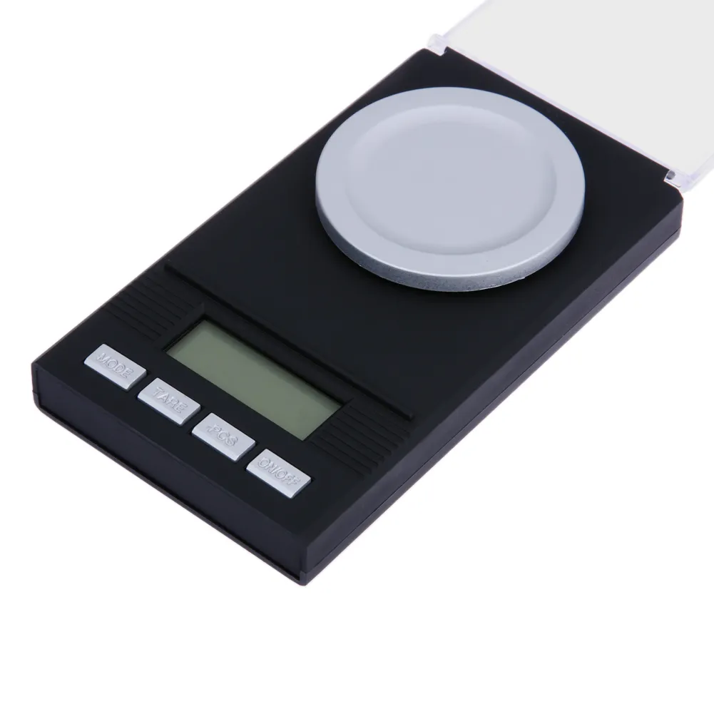 20g / 0.001g 50g / 0.001g LCD Digital skala 0.001g Elektroniska vågar Smycken Medicinsk ört Bärbar Mini Labet Weight Milligram Scale 10pcs