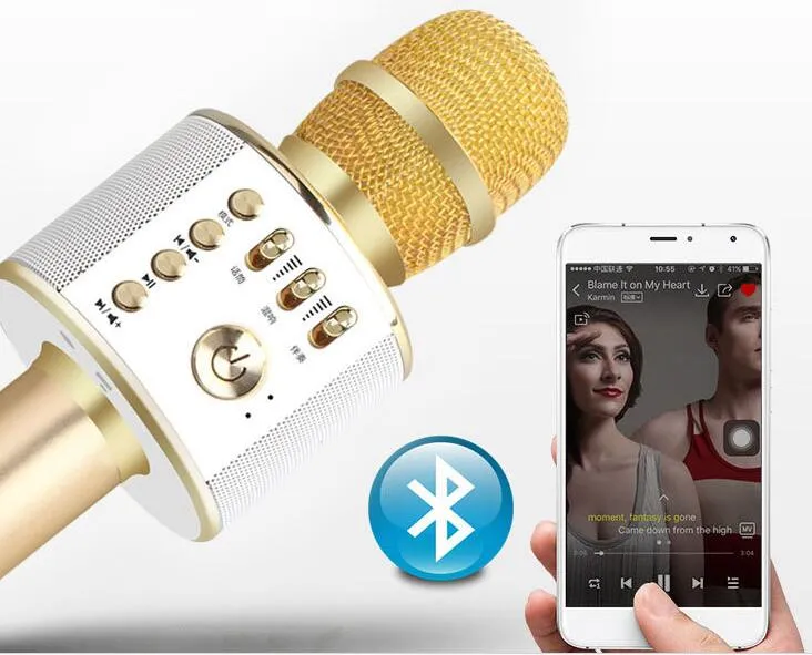 1 Pièce Mini Microphone Karaoke Avec Écouteurs Pour Téléphone Portable, Mode en ligne