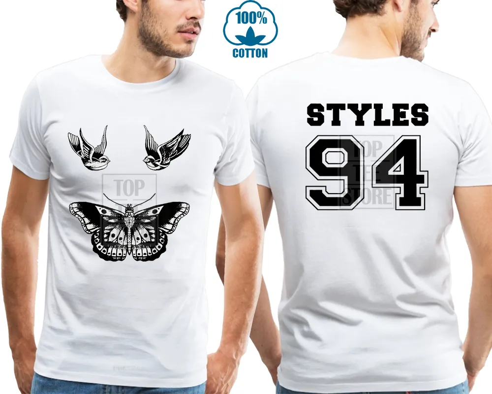Camiseta inspirada en tatuajes de Harry Styles 1d One Direction Talla S para hombres 4xl Divertida Camiseta inspirada en tatuajes de Harry Styles 1d One Direction Talla S para hombres 4xl Divertida