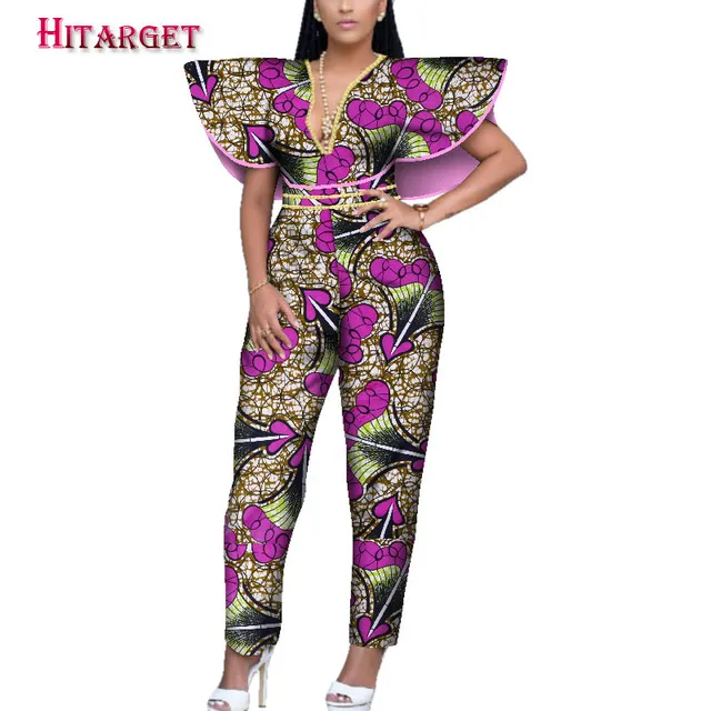 African Ethnic Slit Jumpsuit African Ladies Jumpsuit Cotton Sleeveless  Clothing for Ladies wy4381 - AliExpress