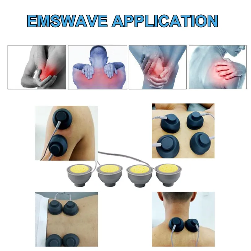 Portable EMS SHOVE FOVIOTERAPE Maszyna do bólu ciała Ulga / ESWT Akustyczna promieniowa terapia Shockwave Machine ED Leczenie
