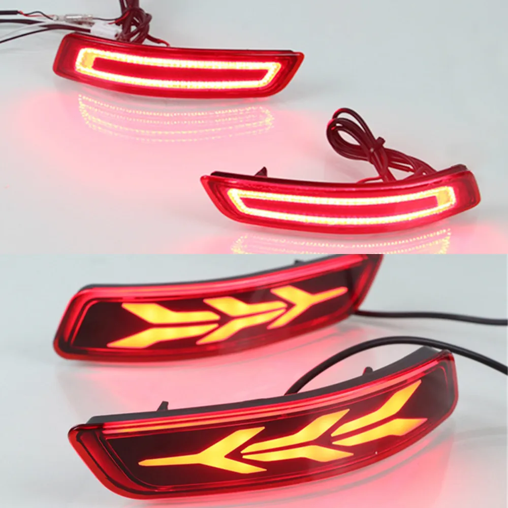 1 para samochodu LED reflektora tylna lampa mgły zderzak Światło Światło Światło Dynamiczny sygnał dla Toyota Corolla Altis 2014 2015 2016 2017 2018