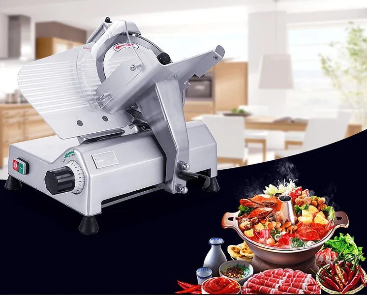 Semi-automatic Meat Slicer Commercial/Household Electric Mutton Rolls Meat  Cutting Machine Vegetable Sausage Slicing Machine