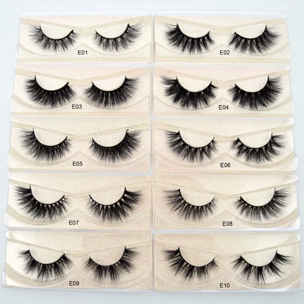 3D Mink Lashes Handmade Listras Completa Faixa Crueldade Livre Luxo Mink Cílios Maquiagem Lash maquiagem faux cils com logotipo privado