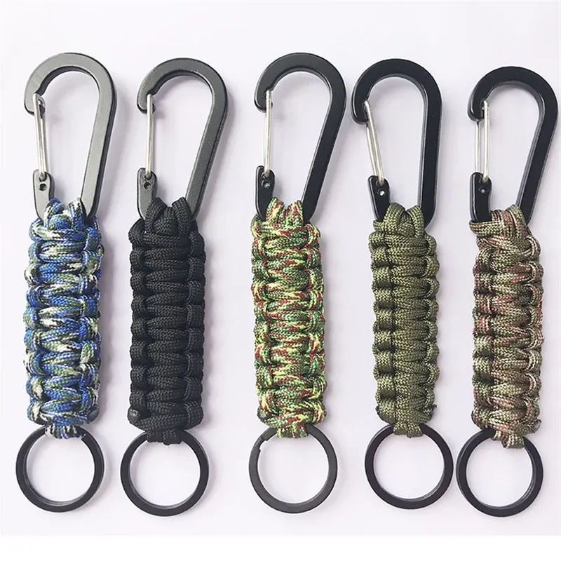 Lanyard Porte-clés Équipement de survie en plein air Cordon de parachute Tactique Militaire Kit multicolore Escalade Bardian Résistant à l'usure 2 6khf1