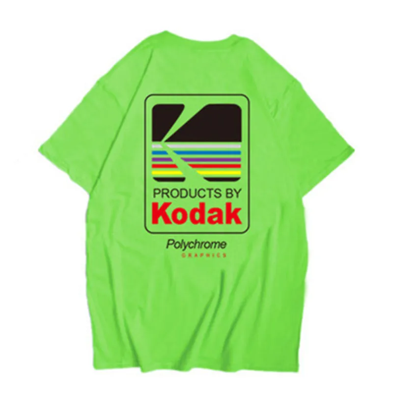 Kodak Logo Men T-Shirt Фотограф Урожай ретро O-образным вырезом Tshirts Хлопок Повседневный футболки мужские Harajuku Top XS-2XL