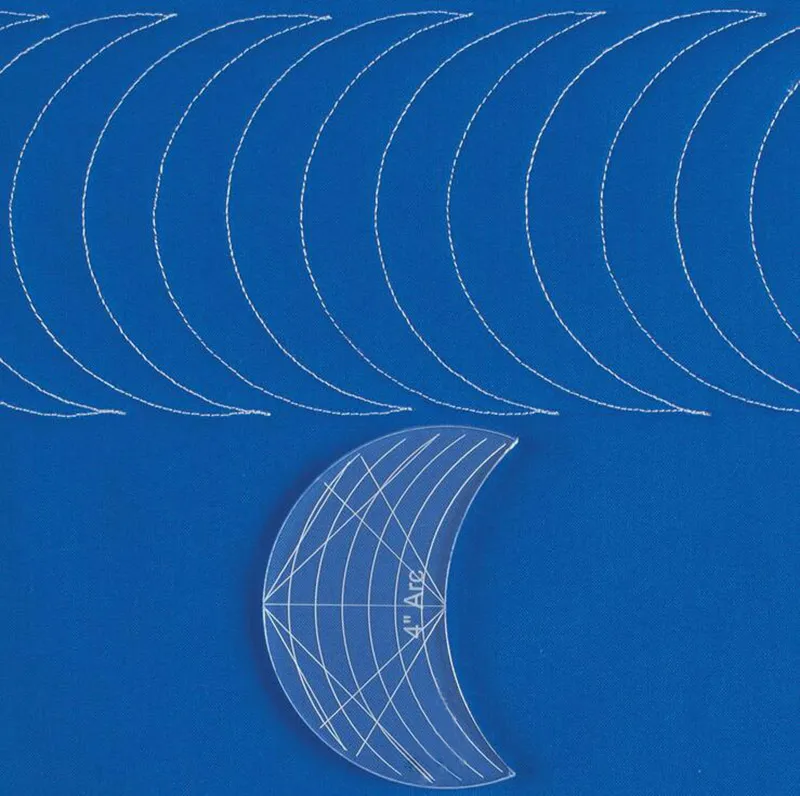 Règle De Quilting Acrylique 8 Pouces – Pour Couper Cercles Et Arcs, Marquages Verts Visibles - 12