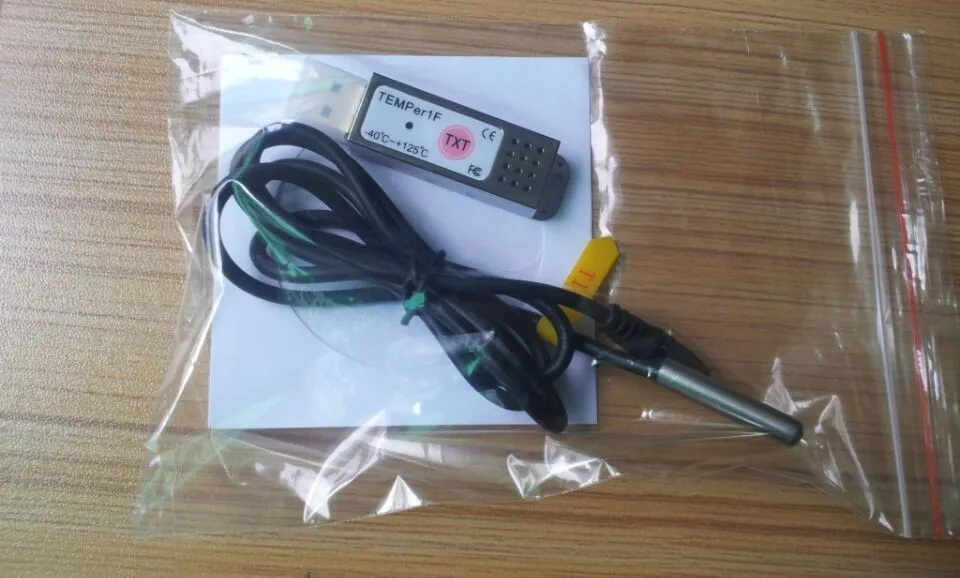 TEMPer1F USB Waterproof Thermometer PC Temperature Sensor For Computer ...