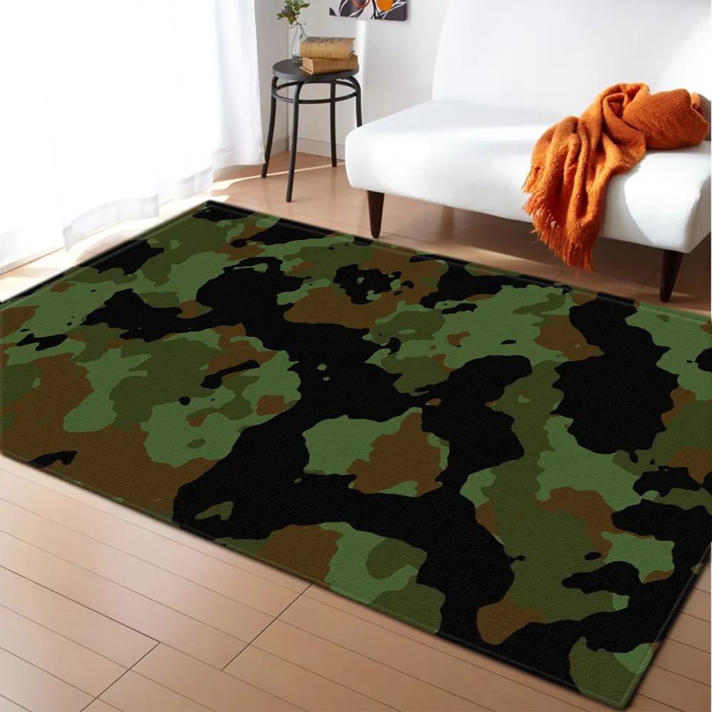 Home Decoration Carpet Area Rugs Flannel Camouflage Boys Bedroom Rug Floor Carpet Kids Rugs and Carpets for Living Room