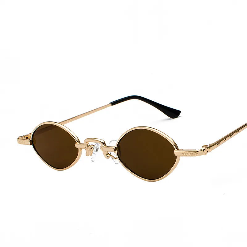 Lunettes de soleil ovales design minuscule chic pour femmes monture en métal mode femme lunettes lunettes de rue classiques oculos de sol