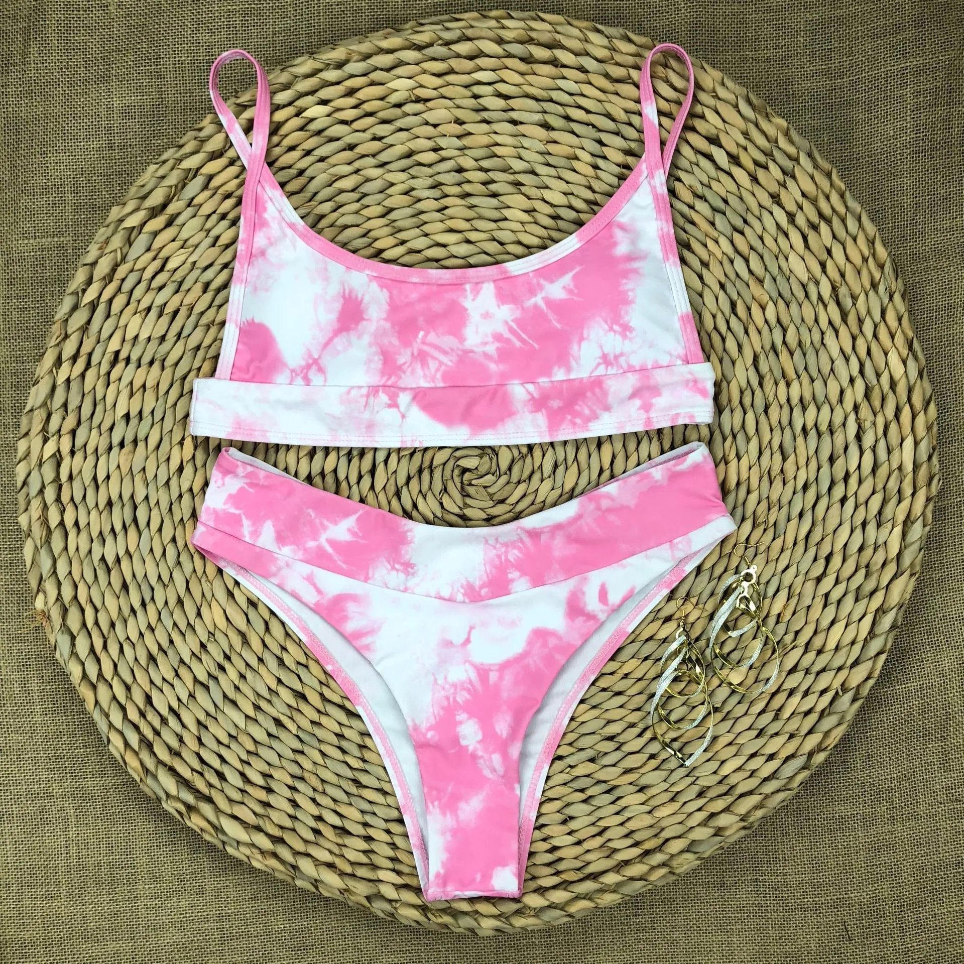 Women's Lace Band Brazilian Bikini Set - Two Piece Swimsuit - D307