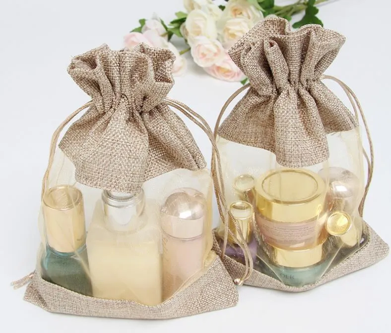Burlap discount organza bags