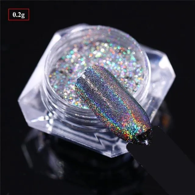 Holographic Laser Glitter Powder Nail