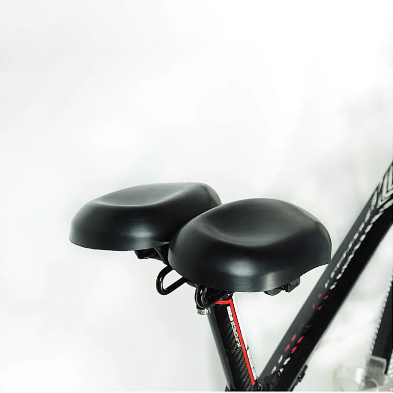 Bike Saddles Big Ass Wide Saddle Two Sides In One MTB Seat Cushion PU PVC Metal Bicylce Pad For Bicycle Accessories