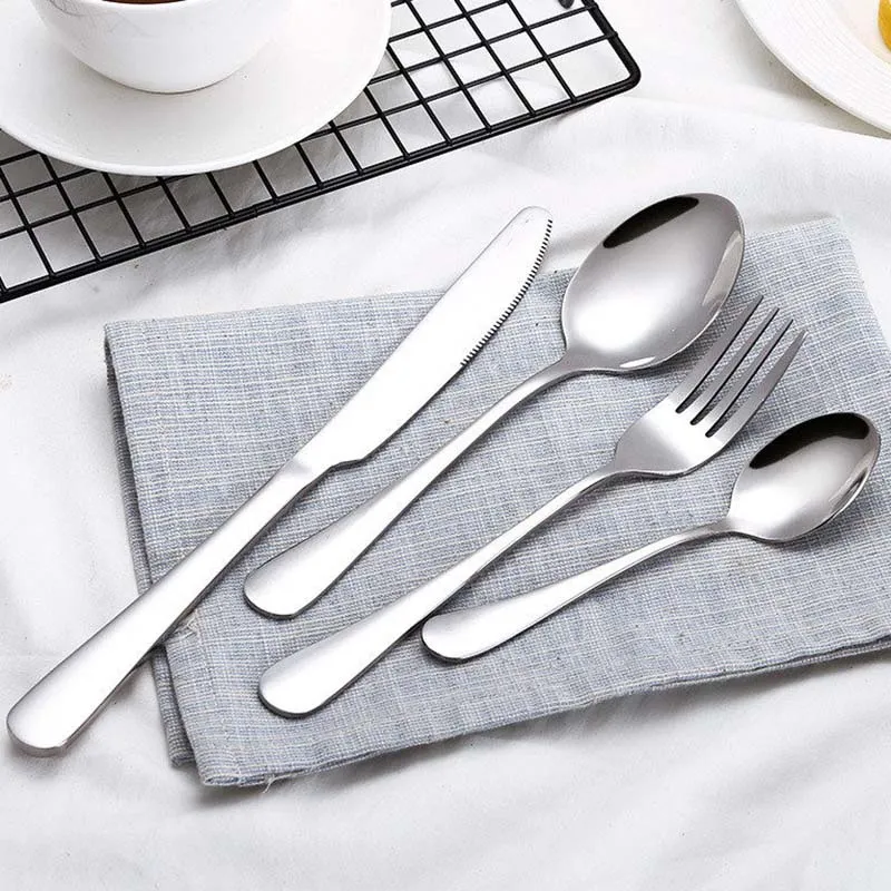 4pcs/set fork Spoon Newsware Swords Swords Spean Slean Steel Westerd Food Spoon стейк для ножа наборы ресторан