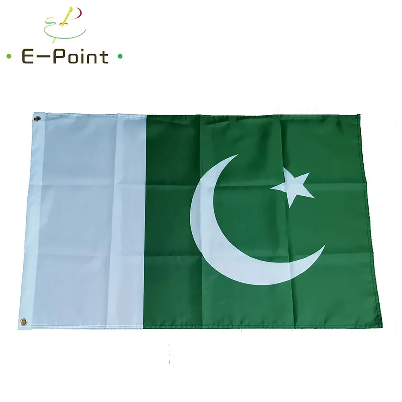 Islamic Republic of Pakistan Flag 3 * 5ft (90cm * 150cm) Polyester banner dekoration flygande hem trädgård flagga