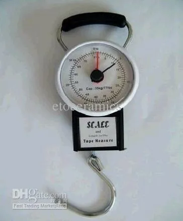 100pcs/lot Luggage Scale with Weight Indicator Spring Steel Scale Weighs 78lbs / 35kg LBS KG Weight